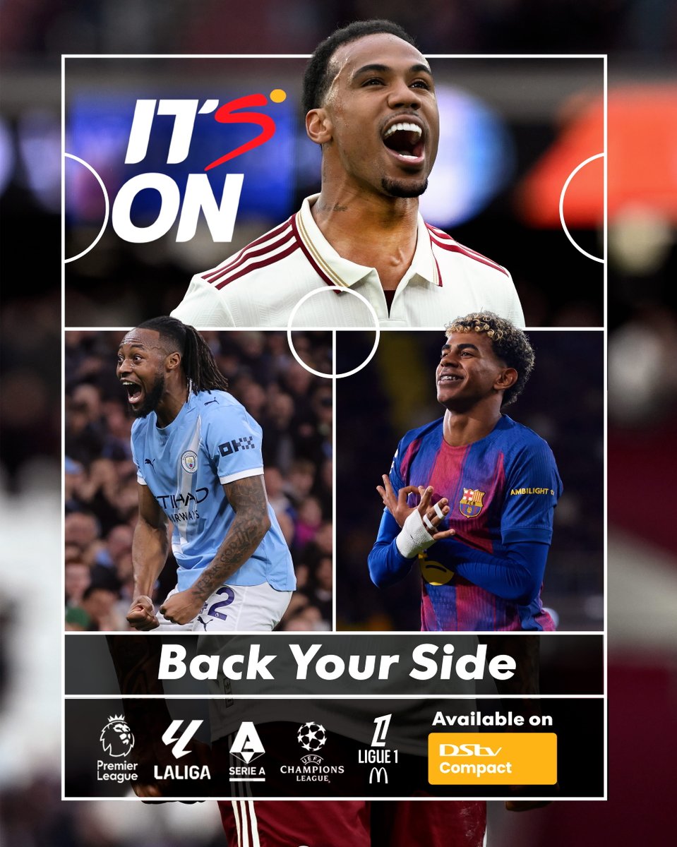 dstv_zambia's tweet photo. Its on and it's time to #Backyourside.
From the opening game to the final whistle of the season, we have got every moment covered.
Reconnect or stay connected and back your side as they chase glory, one match at a time. #SSfootballOnDStv https://t.co/GvgWetP53R