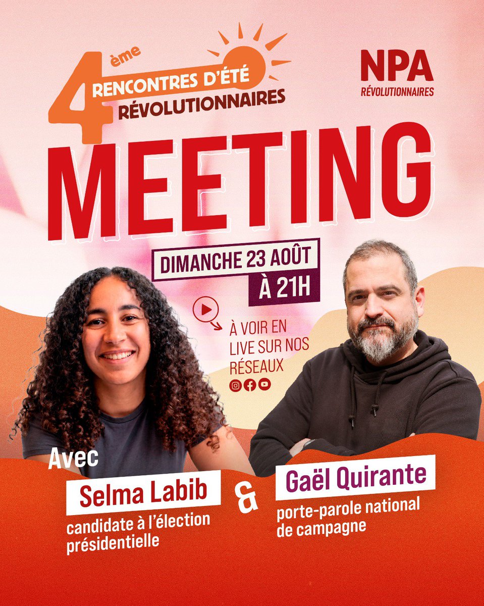 npa_revo's tweet photo. Meeting de rentrée en direct de nos quatrième rencontres d'été révolutionnaires ! https://t.co/YCwolaYk0K