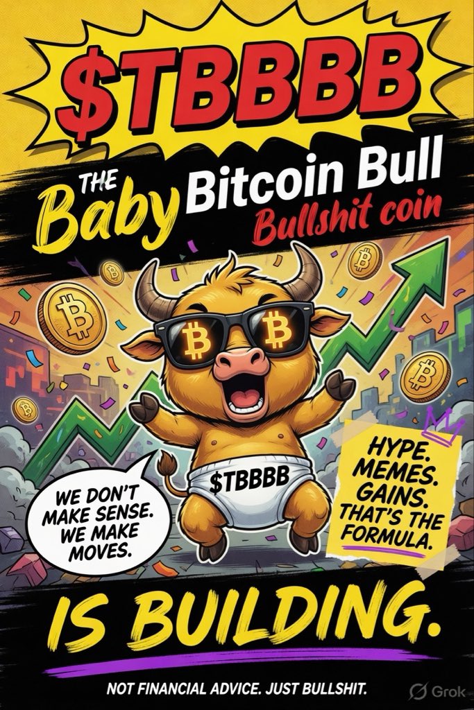 GAV_OG's tweet photo. The Bull Meta launched most successfully by $ANSEM and then by Jason $TBB is a very strong meta. Our friend @digijointz has since lanched $TBBB which I believe is heavily discounted at the moment and will soon return to many millions. We at @TBBBB_OG have launched $TBBBB with a different approach promising NO Bullshit and Just Gains. Only a few days old and already gaining attention with a little run past $100k our potential was quickly identified. Myself and other chads continue to openly buy supply on the market ensuring no rug as we develop what we have into all it can be. MC currently a great entry but with massive potential so join us as our fledgling community grows along with our MC. THE BABY BITCOIN BULL BULLSHIT coin is here to make waves and get noticed. LFG 📈

DpEkEjQCH5NuZRXLm4yQbo2zYN4vBTuDfXiUVvxspump