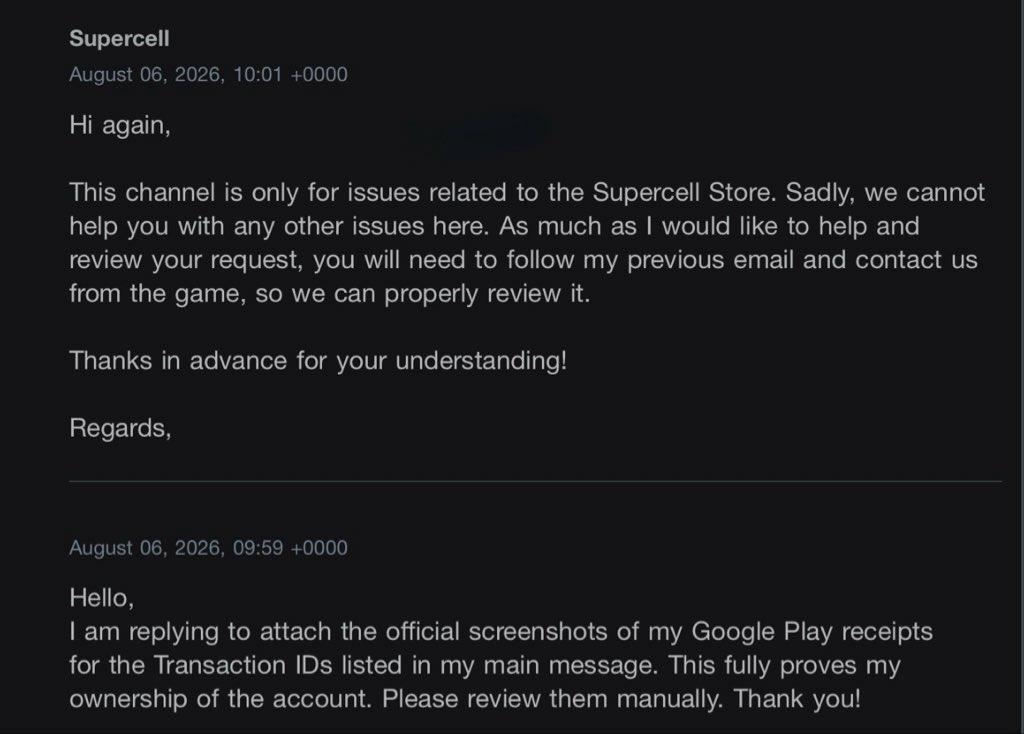 KING_IRQ's tweet photo. @ClashofClans This is how @Supercell treats elite players! I sent my official financial receipts, and they replied4times using the EXACT same copy-pasted template at (10:01, 11:59, 12:29) without even reading! Pure code-level laziness.Fix it!Tag: #YULRUU99C@Frank_Supercell #FixSupercellSupport https://t.co/6ovGuVw85b