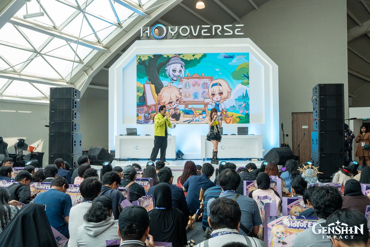 GenshinImpactID's tweet photo. Dear Traveler, 

#HoYoFEST2026  berakhir dengan sukses! ✨

Terima kasih kepada semua Traveler atas antusiasme dan dukungannya. Berkat kalian, HoYo FEST dipenuhi begitu banyak momen tak terlupakan. Yuk kita lihat kembali keseruan di lokasi acara! 📸🔥

Sampai jumpa di acara berikutnya!

#GenshinImpact #HoYoFEST