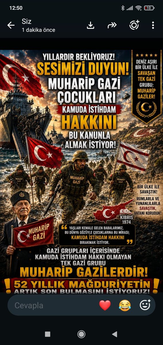 MelikeCift58018's tweet photo. @HalilPulant Muharip gaziler istihdam bekliyoruz. https://t.co/Irly7CBAX4