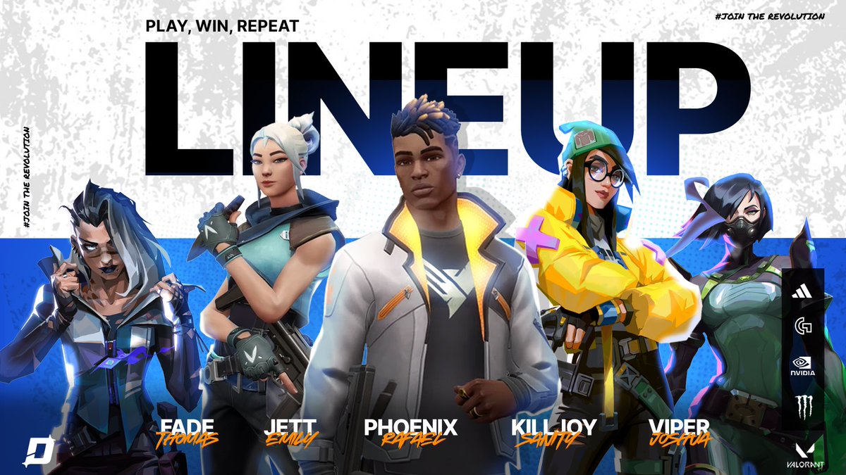 FDesign97's tweet photo. DURDUST — a Valorant esports visual identity concept 🔵

Full brand system: matchday, lineup, jersey reveal (custom 3D) &amp; more.

Built the whole identity from logo to social.

#valorant #esportsdesign https://t.co/bYrty6GEps