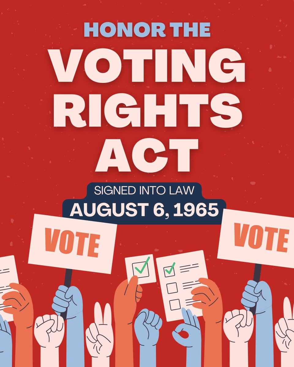 ncmegaphone's tweet photo. On the 61st anniversary of the Voting Rights Act, we recommit ourselves to continuing to lead in the fight to protect equal access to the ballot box.  #ncpol #votingrightsact #nc #VRA61 #ProtectOurVote https://t.co/WMyN6kHr8k
