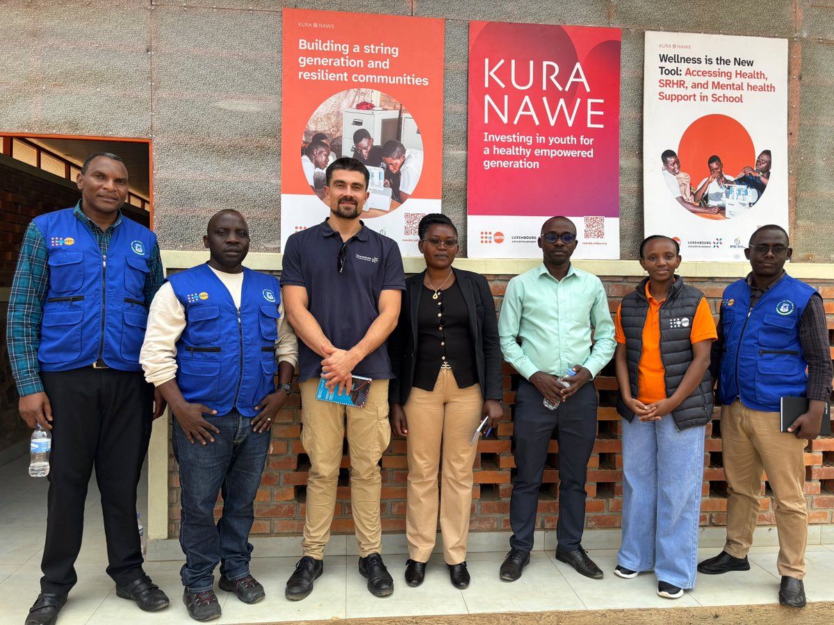 UNFPARwanda's tweet photo. Yesterday, UNFPA🇷🇼 together with @LUinKigali &amp; @sfhRwanda visited the #KuraNawe TVET Care Centre at Paysannat LD in @KireheDistrict.

Supported by the Government of Luxembourg, the #KuraNawe Program is strengthening youth-friendly services in TVET institutions.

#SRHR #TVET https://t.co/xYX2M7TKxd