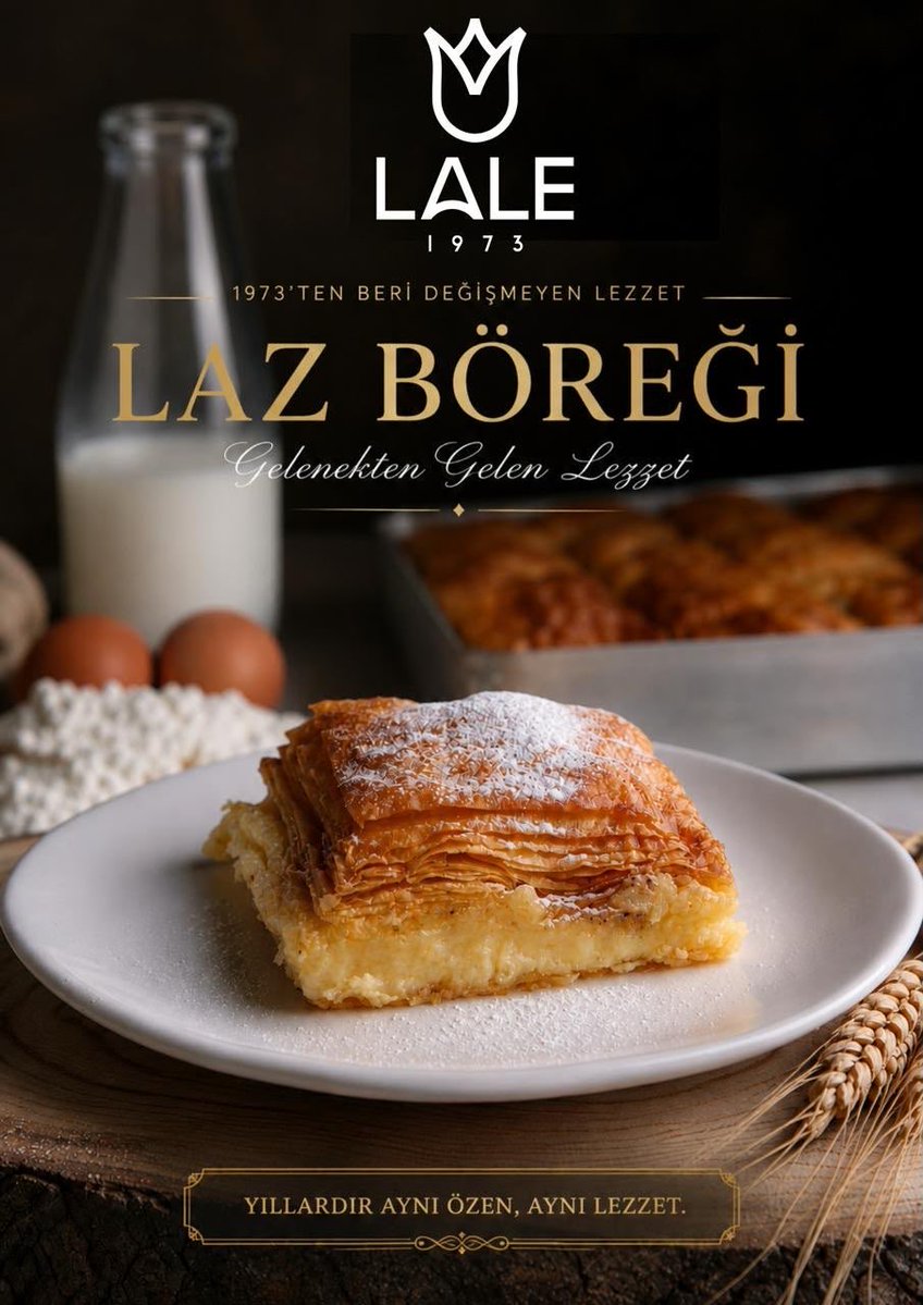 lale1973tr's tweet photo. Lale 1973’ün Efsane Lezzeti: Laz Böreği

İncecik kat kat hamuru, bol sütlü özel iç harcı ve üzerindeki hafif çıtırlığıyla Lale 1973’ün en sevilen tatlarından biri olan Laz Böreği, her lokmada Karadeniz’in eşsiz lezzetini sunuyor.

Günün her saatinde çayın ve kahvenin en güzel eşlikçisi olan bu özel lezzeti mutlaka deneyin.

📍 Lale 1973 Lokantası

#Lale1973 #LazBöreği #KaradenizLezzetleri #Tatlı #Rize #Çayeli #LezzetDurakları #GelenekselLezzet #TatlıKeyfi