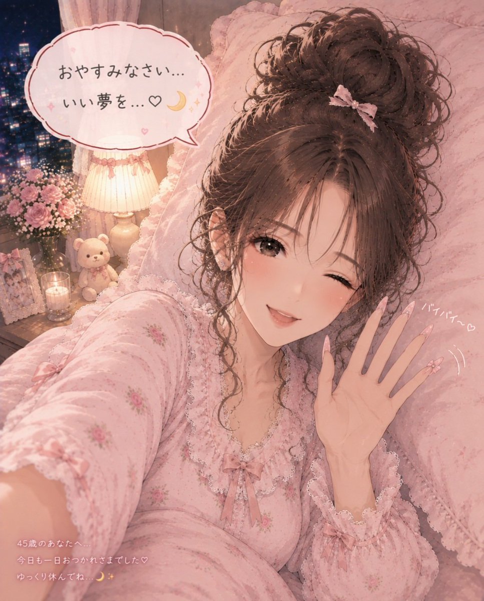 liS7C5r9DOqrg4M's tweet photo. *⃝̥🌙🎠✨𓂃*⃝̥💤🎠*.🌙✨🎠

おやすみ～🌙✨
また明日ね

AIチャレンジ🤭 https://t.co/F2xk5zMIqA