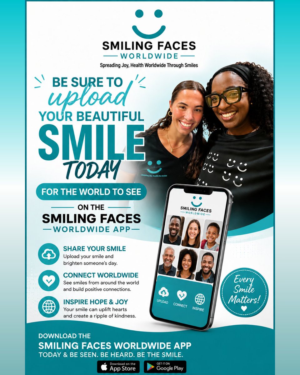 smilingfacesww's tweet photo. Smile. Share. Inspire. 😊
Your smile can brighten lives, build connections, and spread kindness around the world.
📲 Download now on Apple & Play Store
🔗 https://t.co/1TqLJvfPD0
#ShareYourSmile #SpreadJoy #KeepSmiling #SmileMovement #CommunityHappiness #ConnectAndInspire https://t.co/vK6clDulno