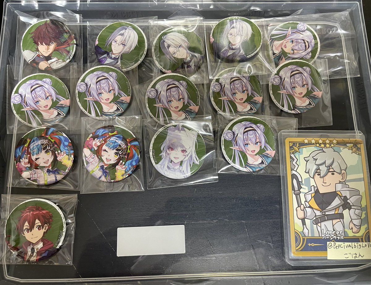 percivalbiglove's tweet photo. 【交換/譲渡】FGO fes 缶バッジ

求)2026パーシヴァルor 2026孔明(FF用)＞300円＋送料

譲)画像参照

譲渡はキャラにより条件があります
赤線上交換最優先
リプやDMからでもお気軽にお声掛けください https://t.co/sdK3bJQYS2