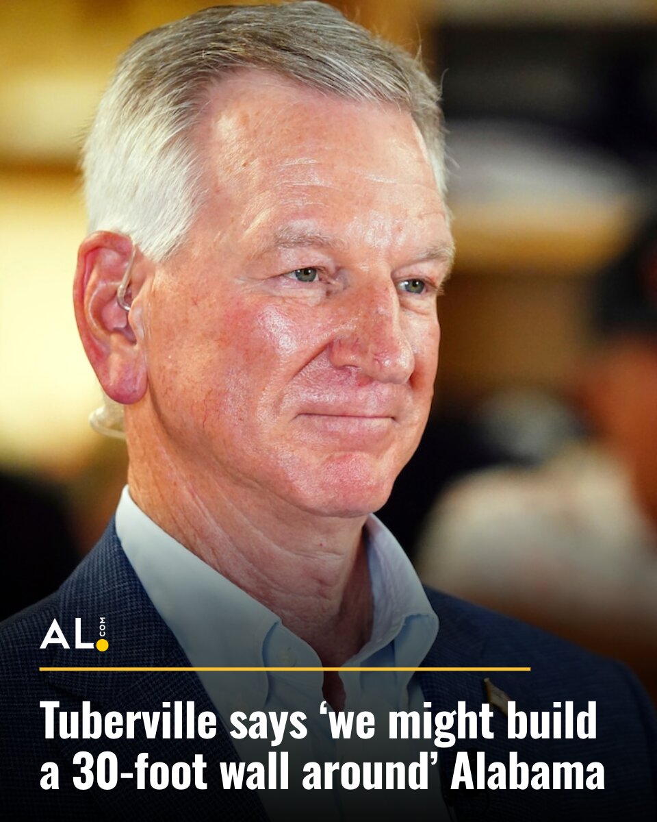 aldotcom's tweet photo. “I’m going to go back to Alabama and, hey, we might build a 30-foot wall around our state, because I know what’s coming. I can see it coming, I can hear it coming. You can just smell it out there, that they want to take this country over.” https://t.co/nIzdQ1JrLJ