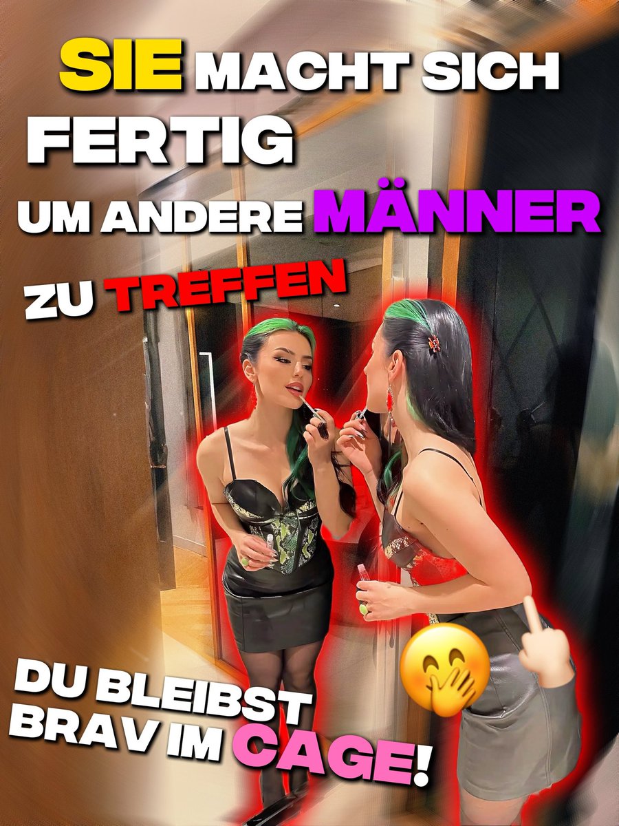 CapsByKatja's tweet photo. Dilara mag nur richtige Männer…🤭🖕

#femdom #cuck #sissy #cuckolding #caption https://t.co/NK2cfoUhrA