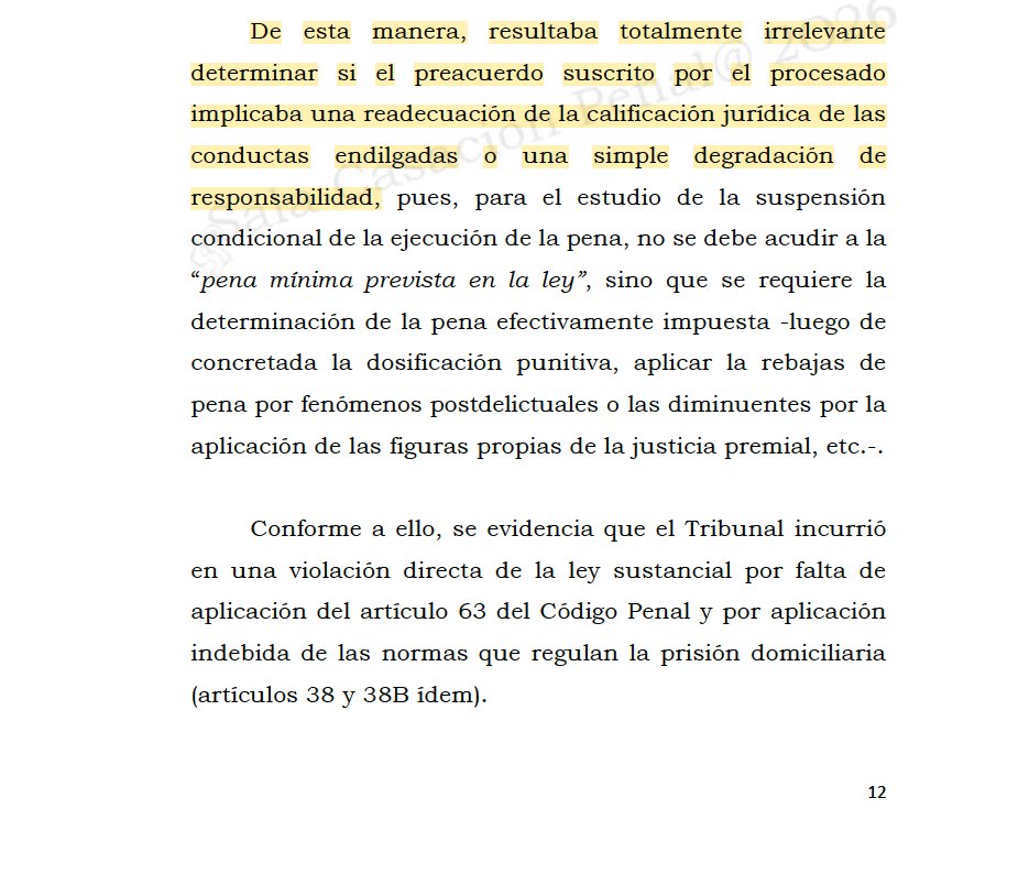 Melovides's tweet photo. La pena impuesta es la que resultará determinante para la procedencia de la suspensión de la ejecución de la pena y no, como lo entendió el Tribunal, que era la pena mínima prevista en la ley. https://t.co/b4ZEmApNiJ https://t.co/DftleyXPaZ