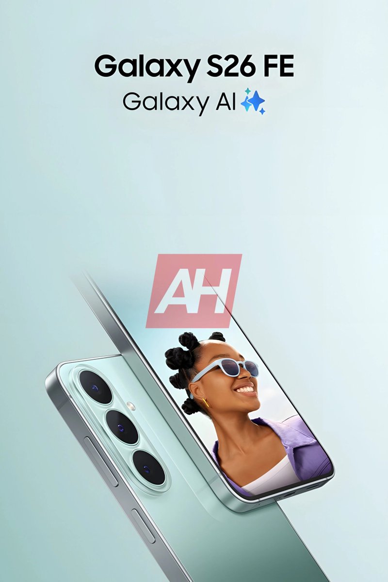 TechKard's tweet photo. Official Samsung Galaxy S26 FE Images Show All Three Color Variants
Via:@Androidheadline
#Samsung #GalaxyS26FE https://t.co/utKHutJ2fB