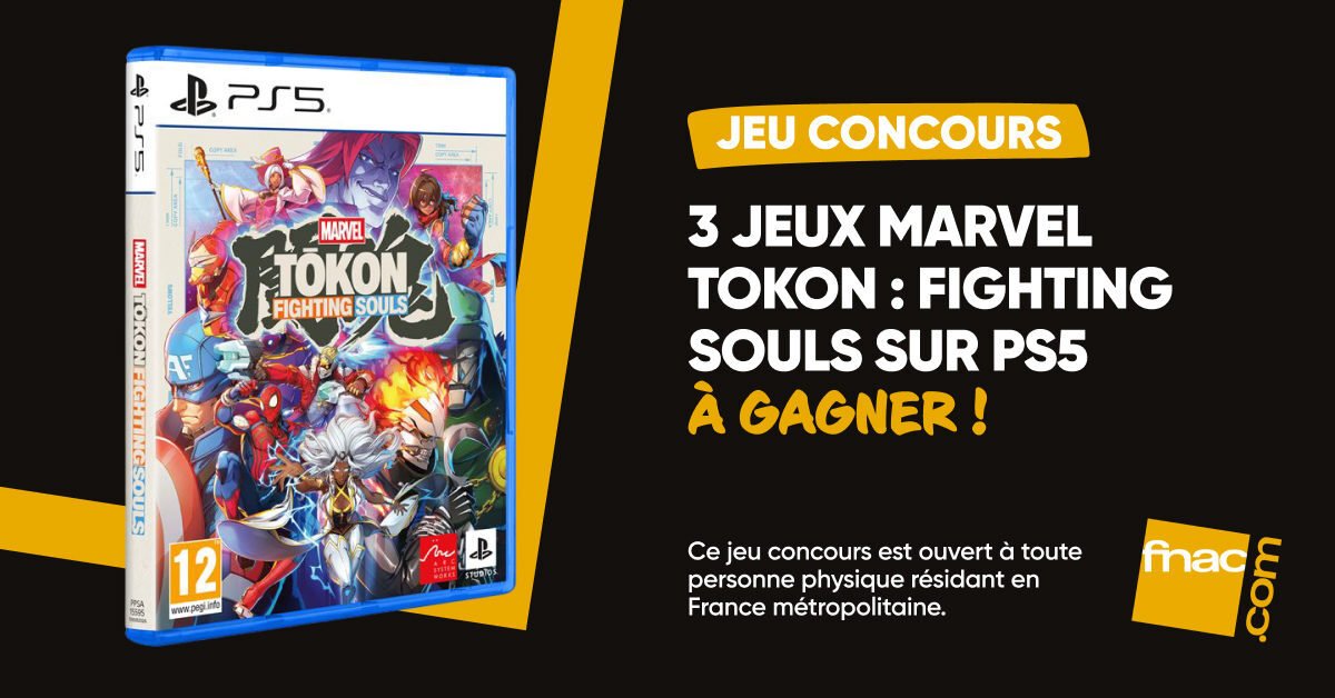 Fnac's tweet photo. #JeuConcours 🎉 Réunissez vos héros et vilains préférés dans des combats 4v4 explosifs Ⓐ

🦸‍♂️ Tentez de remporter le nouveau jeu Marvel Tokon: Fighting Souls sur PS5 !

🎁 Pour participer :
🔁 + ❤️ + 💬
✅Follow @Fnac 

📅 TAS le 17/08
🏆 3 gagnants
👉https://t.co/3CmdNggbbX https://t.co/IHAwxAT9wz