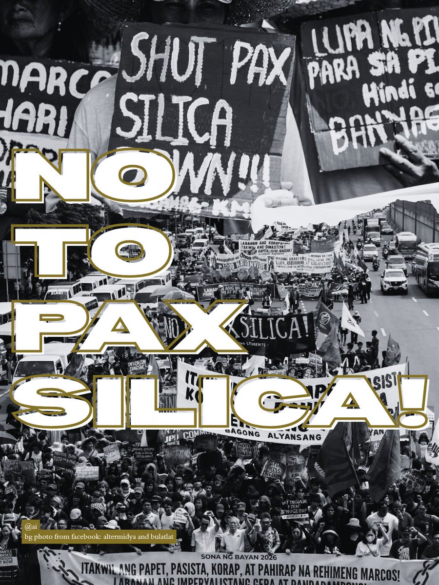 akiwipng's tweet photo. TULUNGAN ANG BAYAN! TUTULAN ANG PAX SILICA!
#notopaxsilica #filipinowriter #philippines #fyp https://t.co/57iNgBqBGL