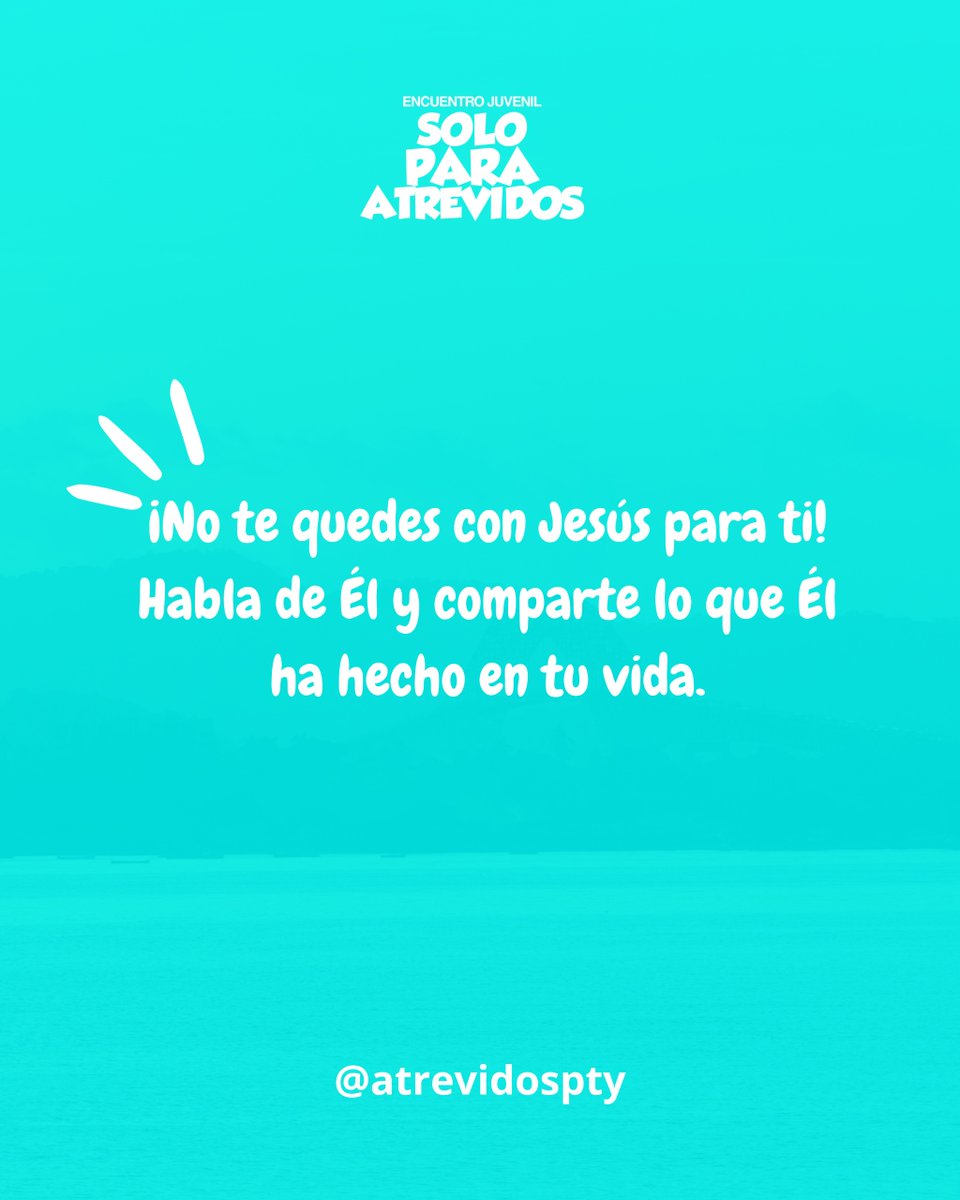 AtrevidosPTY's tweet photo. #SPA26 Rompe con el egoísmo y conoce a tu prójimo.
#AtrevidosPTY https://t.co/JPPF9i7Vf8
