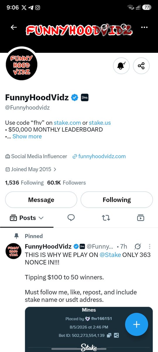 lveerised's tweet photo. @Funnyhoodvidz @Stake all task done, thank you so much for this champ 🫡

stake: lveerised https://t.co/iGllXCZOvK