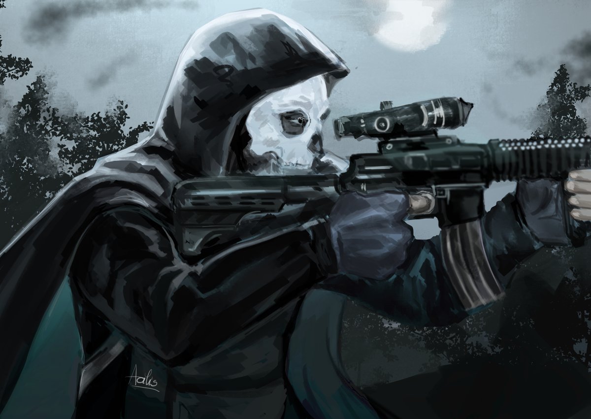 Aalis_Artist's tweet photo. Ghost in his midnight suit! I played codm daily #CallOfDuty #GhostRiley #SimonRiley https://t.co/5IqtyFyqGe