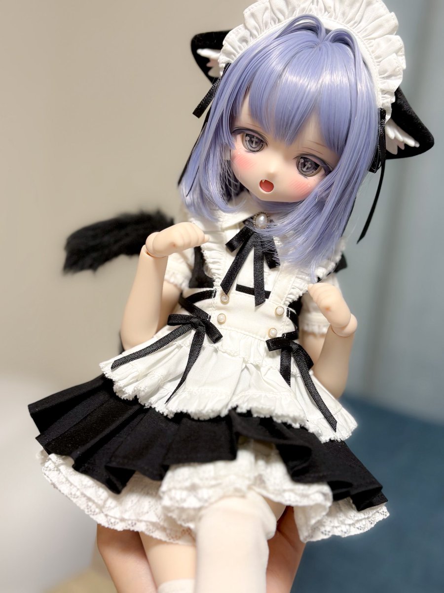 egg_toriten's tweet photo. 我が家のメイド服担当、
せりなんのnewメイド服🐈‍⬛ https://t.co/ULHrrJ4O7c