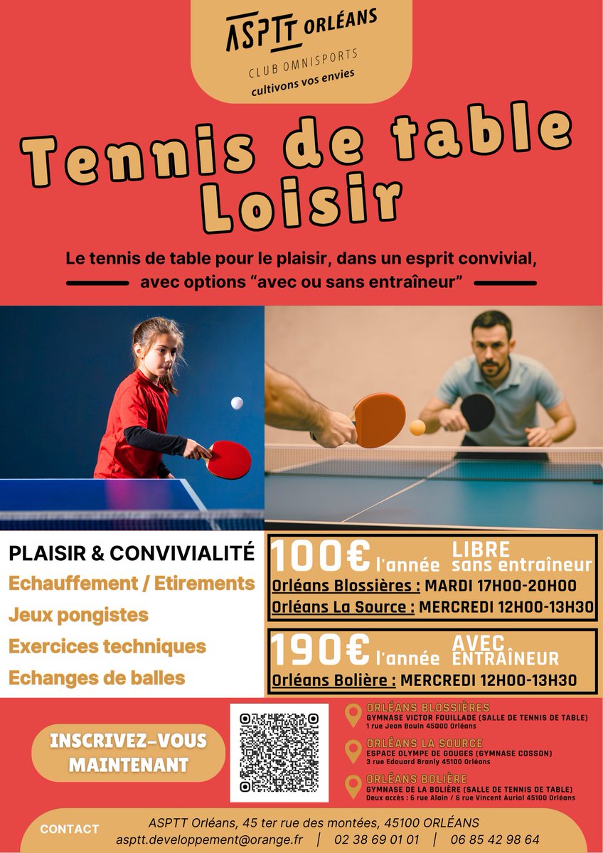 ASPTTOrleans's tweet photo. 🔥💖🏷️ OFFRE / PROMO
L'inscription à 190€ l'année au TENNIS DE TABLE LOISIR vous donne accès à tous les créneaux "Tennis de table" de la semaine (loisir et santé). Profitez-en !
https://t.co/UGEQRvNGbH

#offre #promotion #orléans #sport #tennisdetable #ping #pong #pingpong https://t.co/H6U9DtvhGT