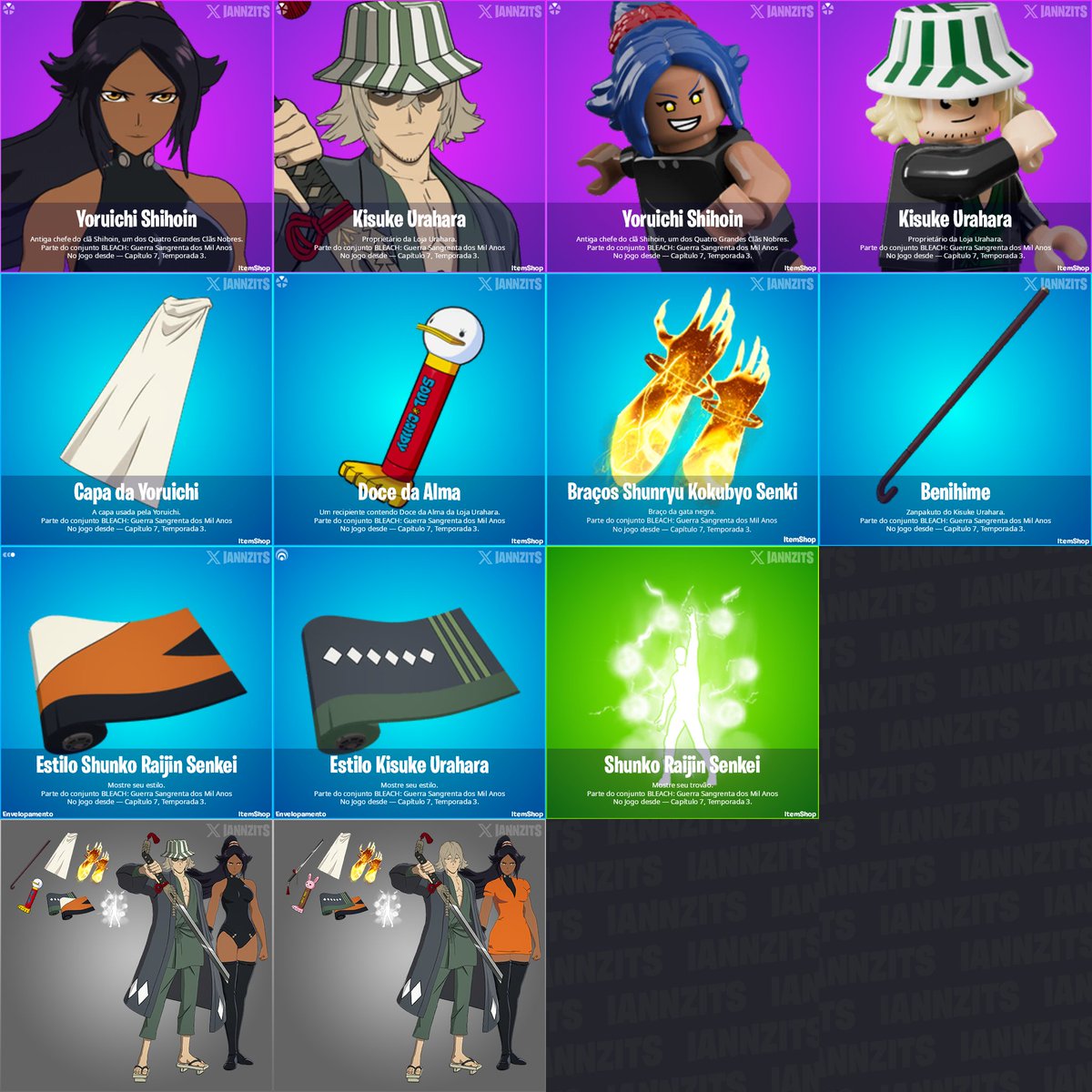 iannzits's tweet photo. 🔥 FORTNITE | BLEACH — Os cosméticos de Bleach foram descriptografados no pak1036 (25.78 MB). Disponíveis na Loja nesta sexta-feira, 7 de agosto! https://t.co/iTHodQh2nx