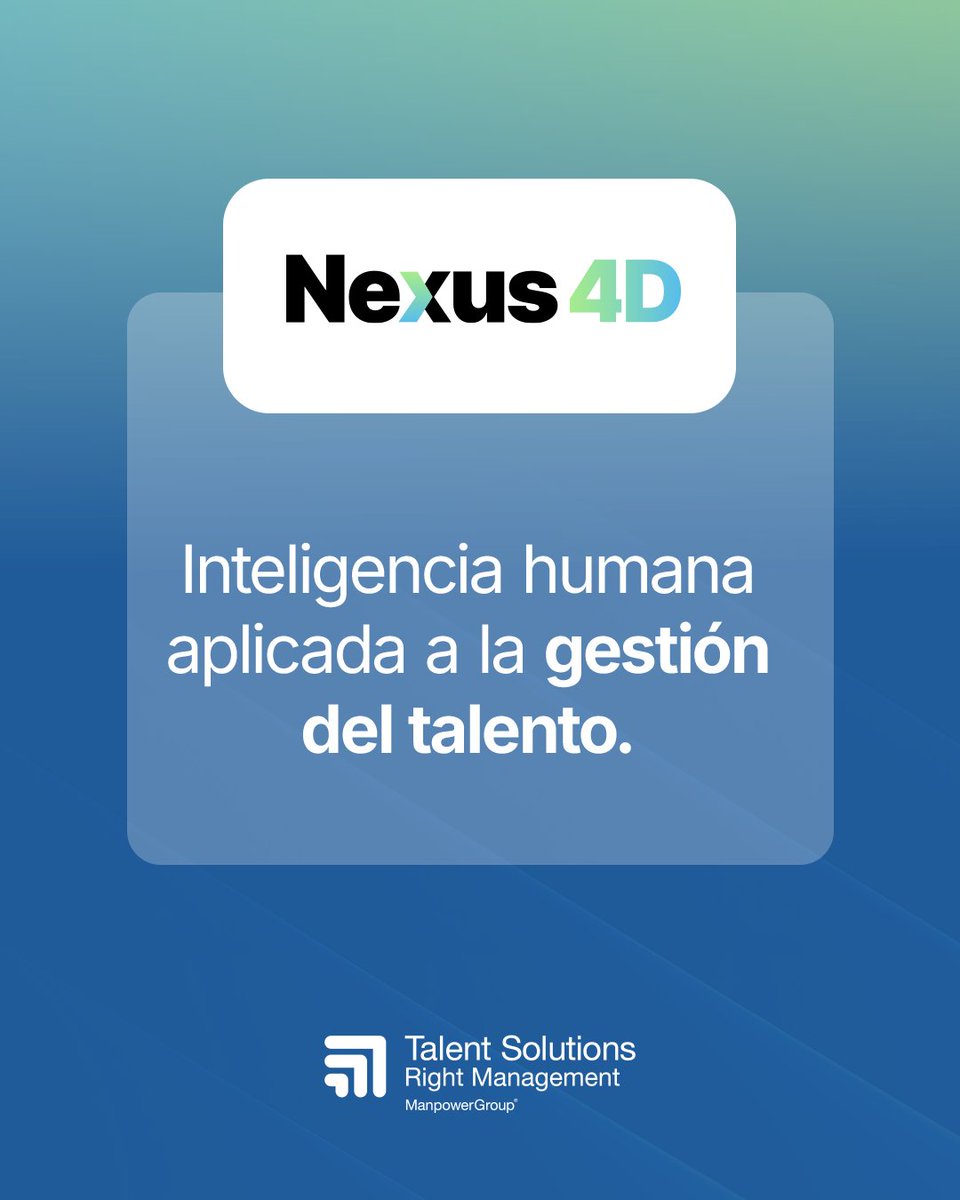 ManpowerGroupUy's tweet photo. ⏳💡Una solución que permite redirigir competencias hacia nuevas oportunidades, reducir costos asociados a desvinculaciones y contrataciones, y fortalecer el compromiso de los equipos.
Conocé Nexus 4D👉🏻info@manpower.com.uy
#TalentSolutions #RightManagement #Nexus4D https://t.co/ToH3pN45qc