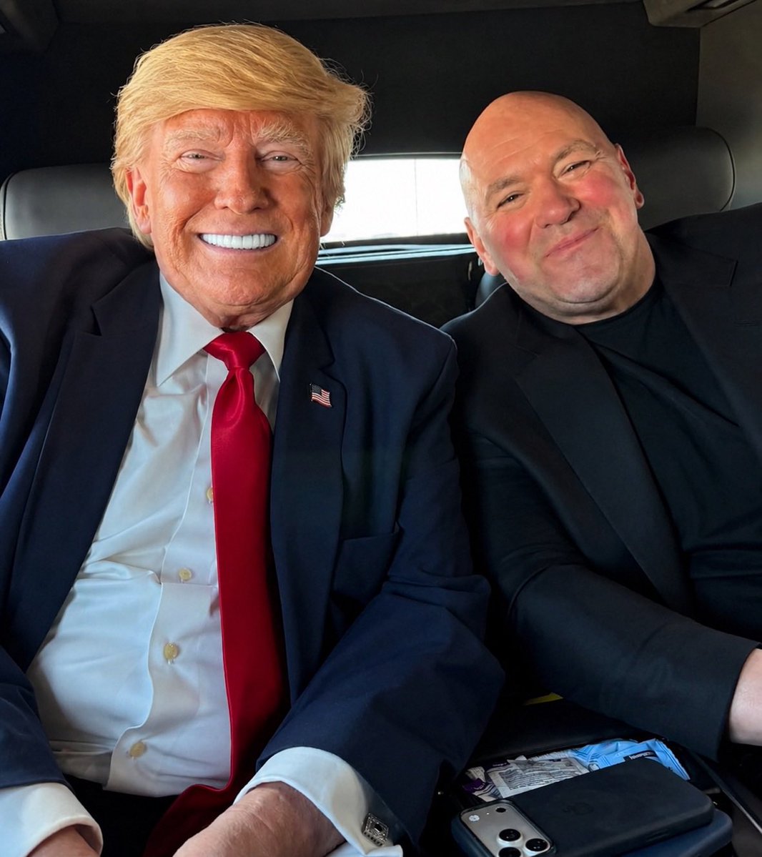 GaryPetersonUSA's tweet photo. I wish I could share an Uber with President Trump and wrestling creator Dana White, even more than sharing a steam engine with the founders on their way to sign the Constitution. https://t.co/YHszTN8XP8