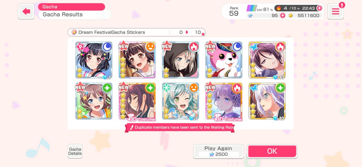 ruruukurea's tweet photo. Im sorry I haven't been posting but LOOK AT THIS HOLY BALLS I love my bandori luck https://t.co/Hd8mFMOdJp