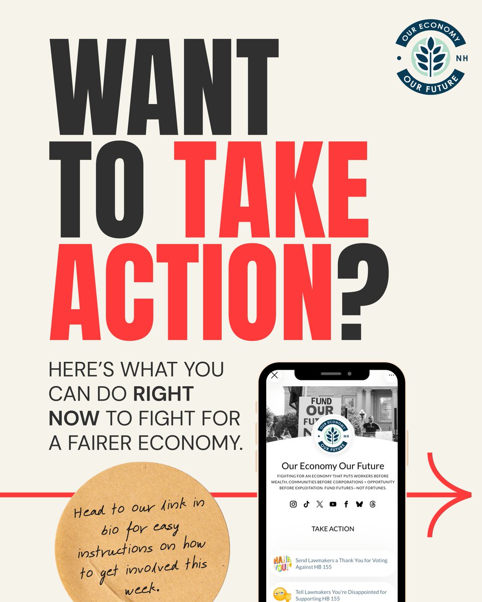 oeofnh's tweet photo. Oh what's that? A quick action you can do in a min to build a NH that's more affordable for all? Thank those who stood up for working families, not corporate CEO's—or hold accountable those who voted for yet another corporate tax giveaway #NHPolitics

→ https://t.co/osm3EpYP6X https://t.co/OkyCKvgkXe