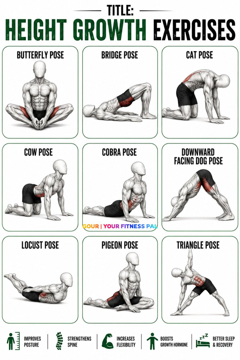 YourFitness_Pal's tweet photo. 9 Exercises For Height Growth 👇 

1. Butterfly Pose https://t.co/1umkHBO3JM