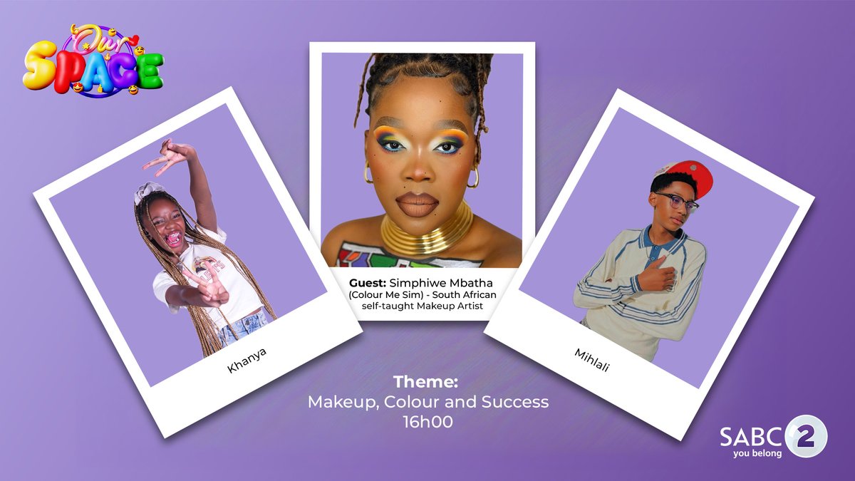 SABCEducation's tweet photo. From mastering makeup techniques to building a personal brand, Simphiwe Mbatha (Colour Me Sim) proves that passion and perseverance can create endless opportunities.

Join #OurSpace as we explore the theme "Makeup, Colour and Success."

Today | 16:00 | SABC 2
#SABCEducation https://t.co/HBXyAGWuz3