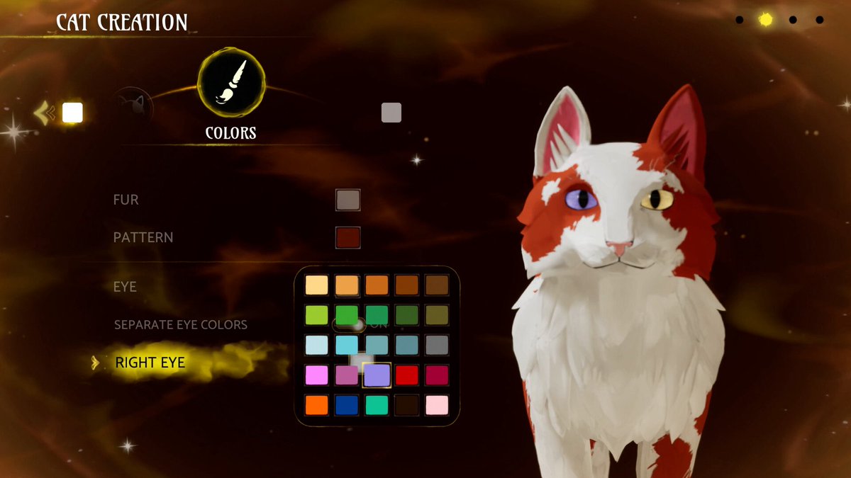 simonediesimons's tweet photo. seems like the cat creation could be pretty detailed!! we can already see tail stumps, curled ears, and heterochromia https://t.co/alfTnQenvR
