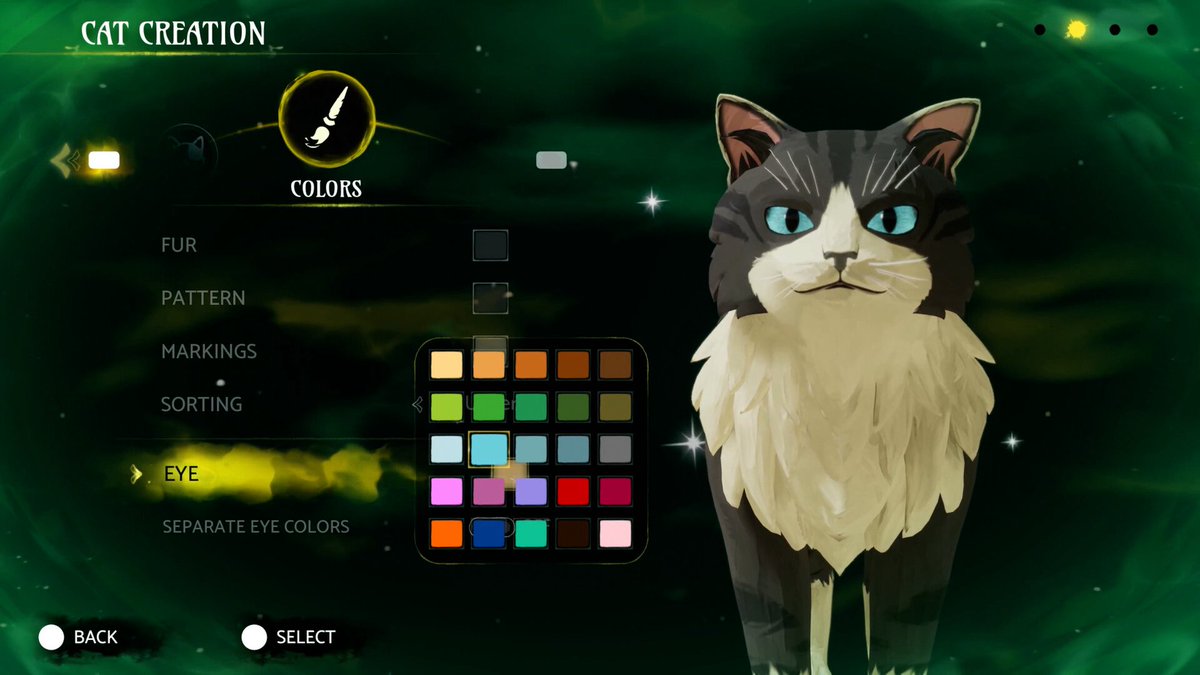 simonediesimons's tweet photo. seems like the cat creation could be pretty detailed!! we can already see tail stumps, curled ears, and heterochromia https://t.co/alfTnQenvR
