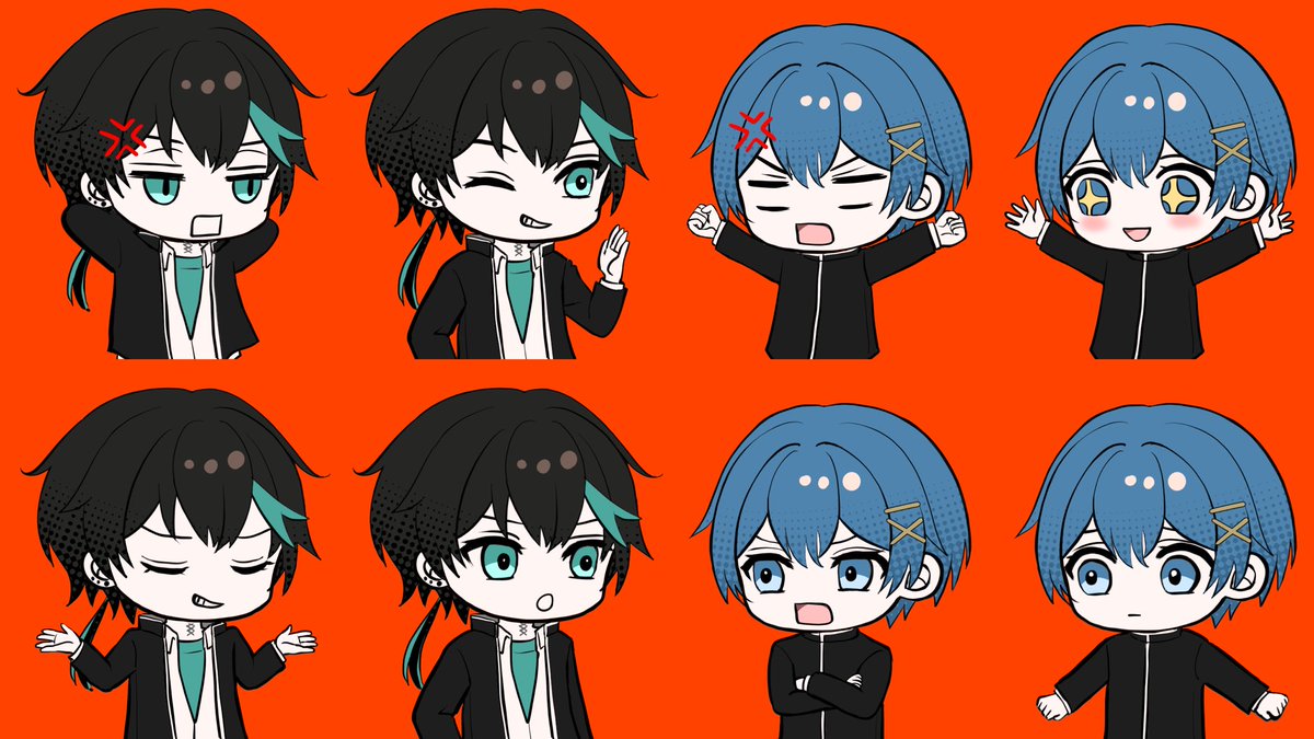 uno_asterisk's tweet photo. ちぐさ様（AMPTAK×COLORS）としゆん様（騎士X）の絶対敵対メチャキライヤー歌ってみたMV用イラストを描かせて頂きました！

セリフもありでかなり聴きごたえのある作品となっています！！ https://t.co/yZ9rdFCEYu
