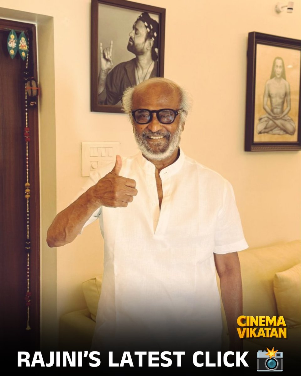 CinemaVikatan's tweet photo. Rajini’s Latest Click 📸

#Rajinikanth | #Kollywood https://t.co/p8RsY38yHu