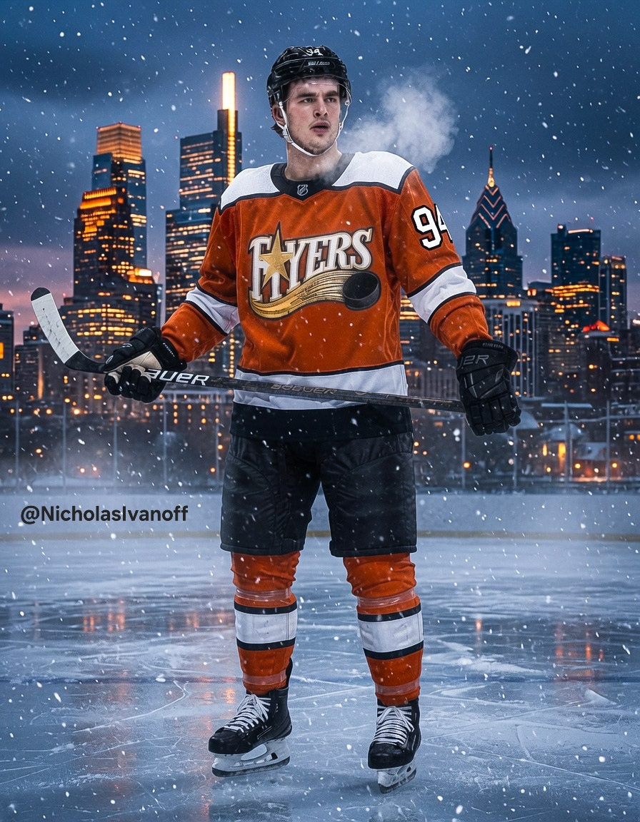 NicholasIvanoff's tweet photo. I saw the recent trend of the @NHLFlyers adopting the black @Sixers jersey as an alternate uniform... So I spent way too much time on Grok trying to adopt the design whilst keeping it orange and black. Thoughts? What changes would you make?

@DannyBriere48 @ComcstSpectacor @NHL https://t.co/qXKm09nA2l