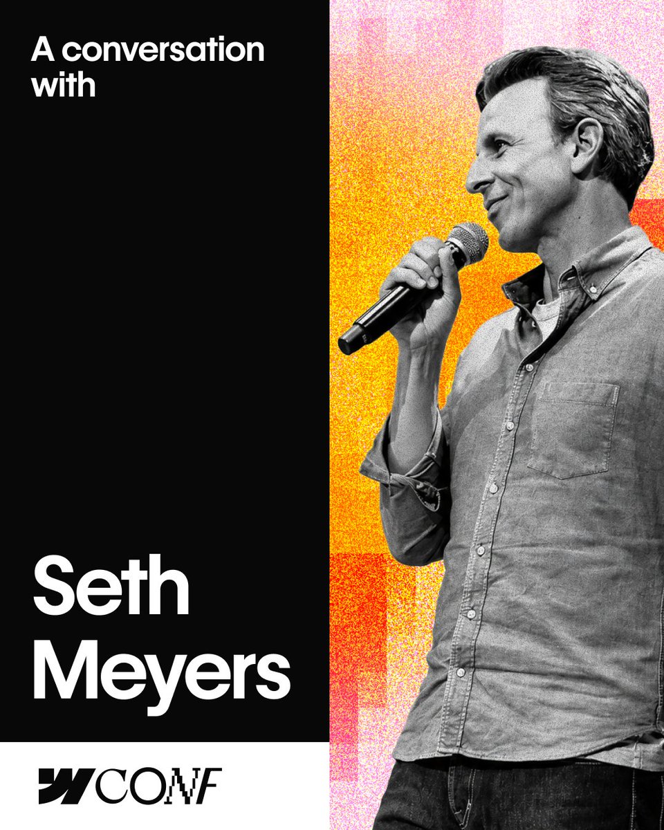 webflow's tweet photo. 🚨Seth Meyers is coming to #WebflowConf 🎤
From SNL to Late night, books, podcasts, and standup, he’s built a career through every shift in media. 
Your turn: What’s one question you’d ask him? We may ask it live on stage! 
👉 https://t.co/lzlnLWKYgP
 #WebflowConf https://t.co/jccLFLDNTO