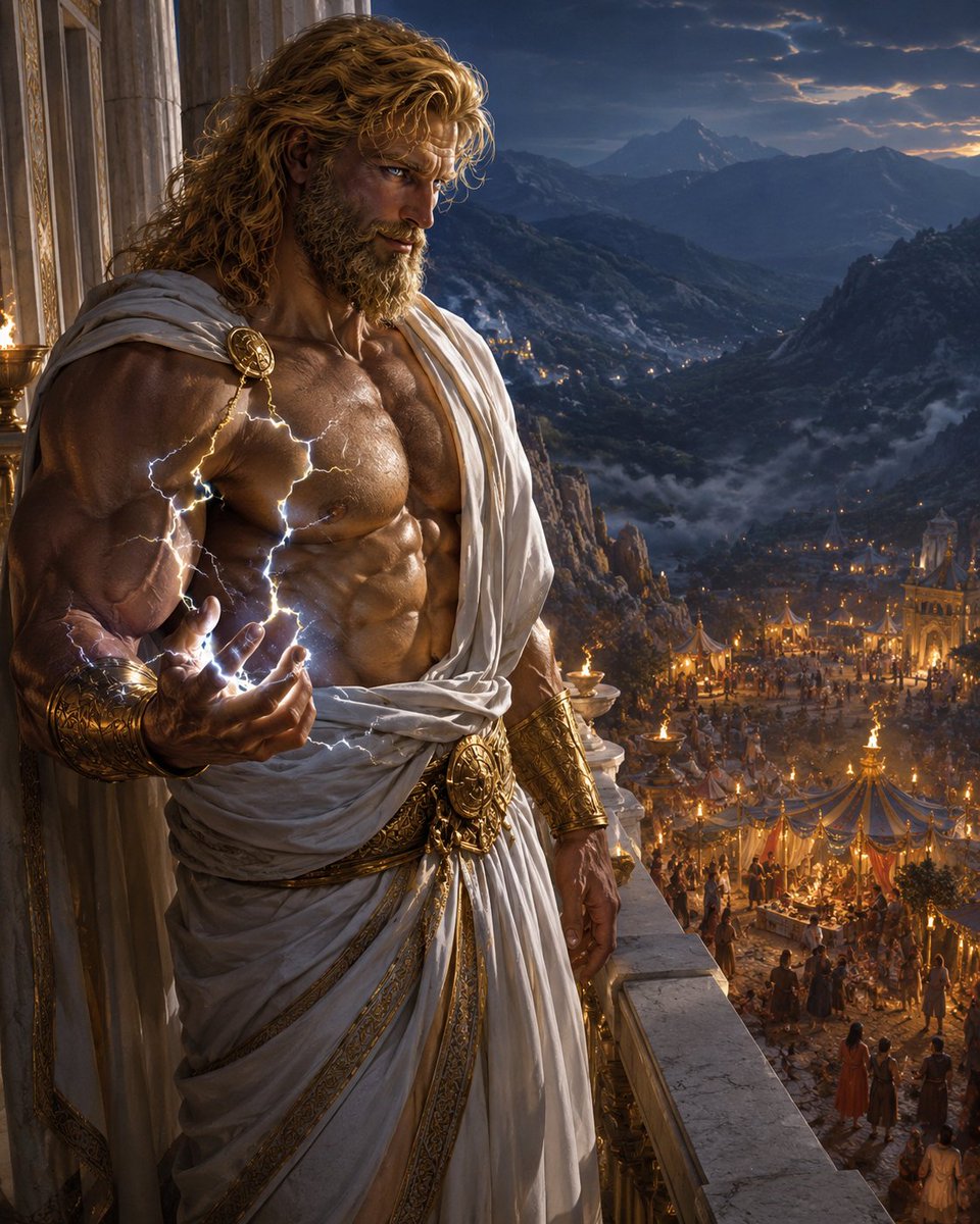 BulkBeneath's tweet photo. The thunder god ruled the sky with absolute power.
Then the feast began to rule him. ���
#WeightGain #Transformation #FantasyArt https://t.co/aVmk15uREH
