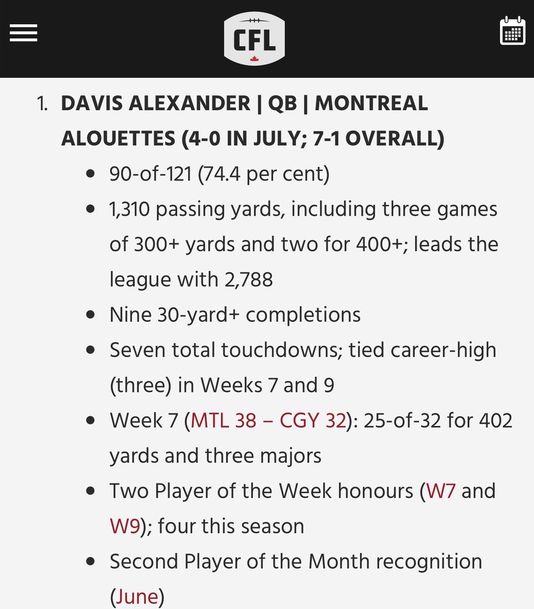 Proplayersagent's tweet photo. DAVIS ALEXANDER TOPS JULY’S PLAYERS OF THE MONTH 👀👏👏 #Alouettes #GoAlsGo #CFL #LCF @ChavisDavis7 https://t.co/d4qstptv5G