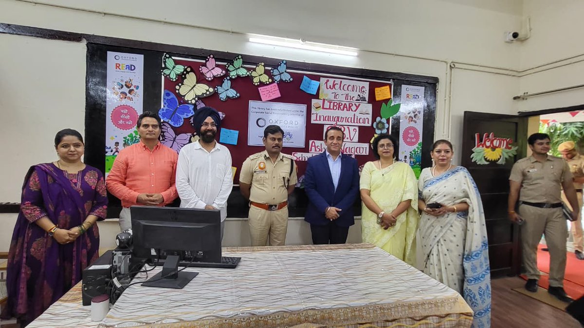 ScopeChange's tweet photo. A transformed library creates endless opportunities for learning. Proud to inaugurate by @DCPWestDelhi the renovated library at Govt School, implemented by @ScopeChange  with the support of @OxUniPress  inspiring children to read, learn, and dream bigger every day. #CSR https://t.co/kKE81aeH2q