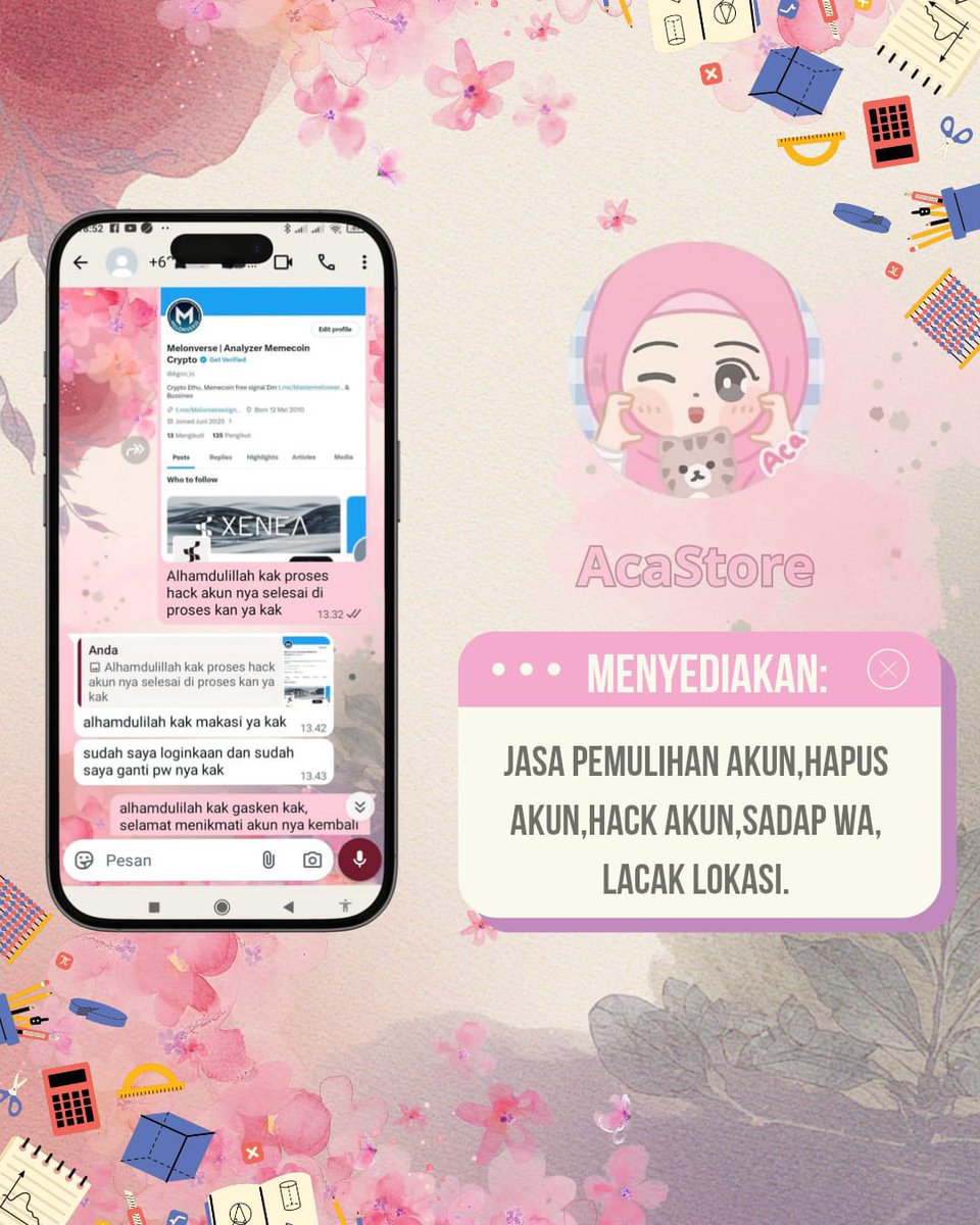 DenisEmrilyan's tweet photo. Menyediakan Jasa Pemulihan akun &amp; Jasa Hapus akun, Jasa Lacak, Sadap WhatsApp

Jasa balikin akun Instagram dan Facebook, Tiktok, Linkedlin, Gmail, Line, all sosmed

Hapus akun Facebook, Instagram, Line, Twitter, YouTube, &amp; lain nya

Full Testii, Fastt Proses, Hubungi Wa Dii Bio https://t.co/LOL2TBkHNp