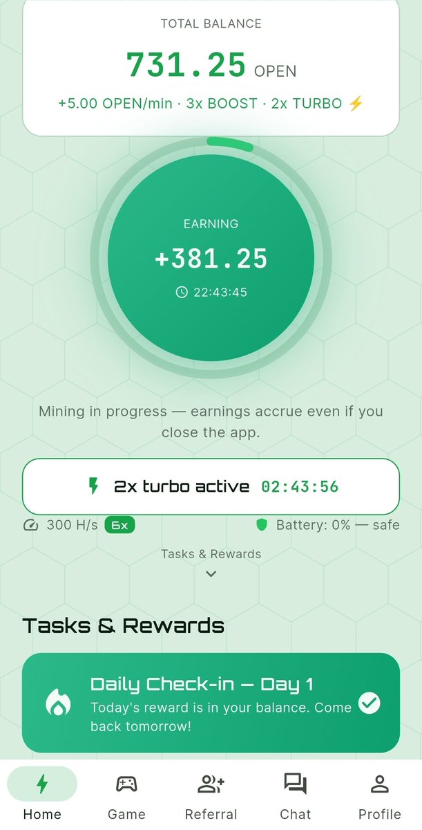 gimjong97562434's tweet photo. #OpenNetwork
โ๏ธ I'm earning OPEN coins with Open Mining โ mining that never drains your battery!
๐ Sign up with my invite code P2CMCU6 and grab your welcome bonus.
Learn more: https://t.co/C0c9AzTeoB
https://t.co/7uk33z49ey https://t.co/KeUCgMjiNA