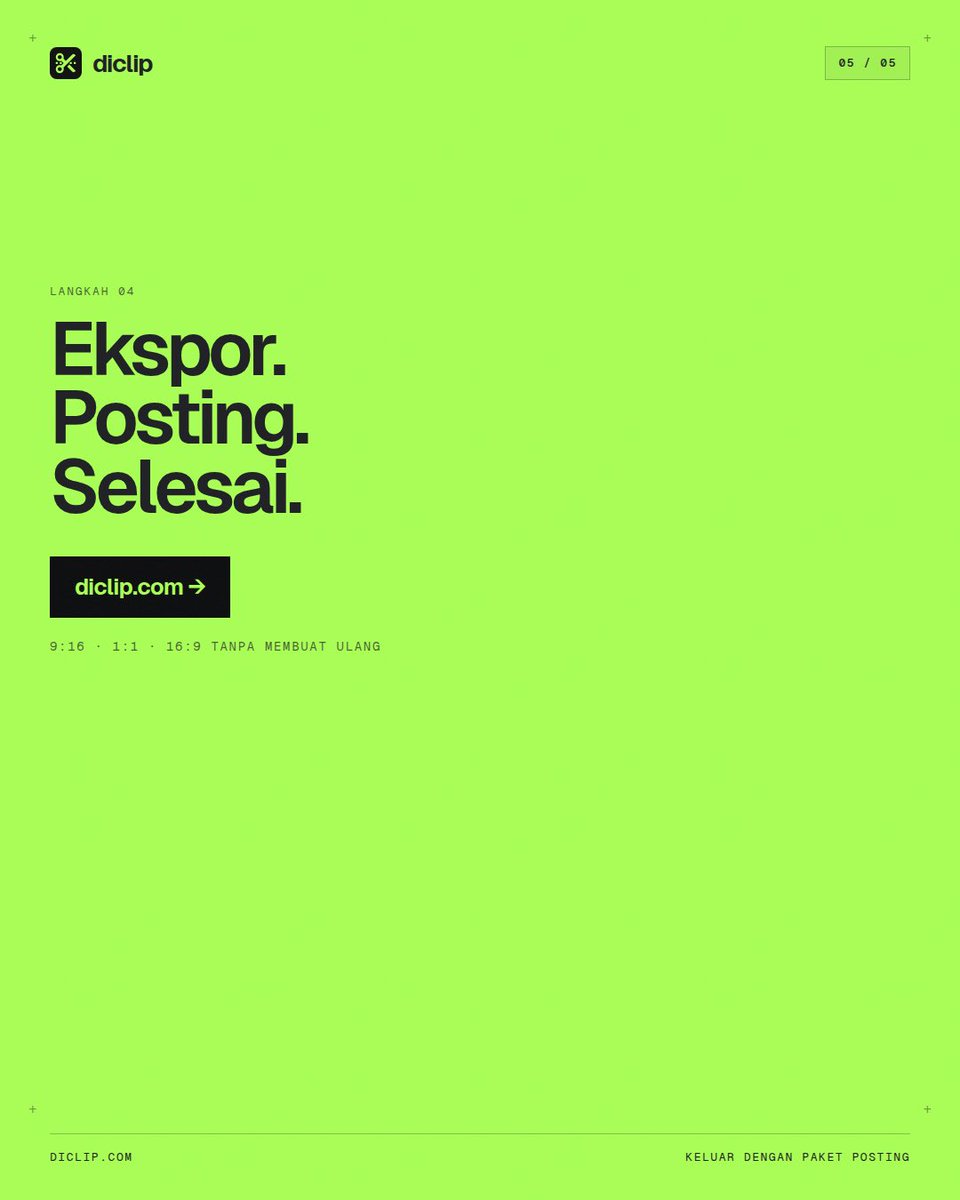 dicl_ip's tweet photo. Cara kerjanya empat langkah:
tempel, bandingin, rapikan, export.

yang beda: lo nggak buka editor kosong dulu. bisa video sendiri, atau dari podcaster terkenal.

Carousel lengkap di IG https://t.co/GH5SEksbR6

Cobain gratis: https://t.co/M4D3TdN6C8 https://t.co/JrWxs9gaER