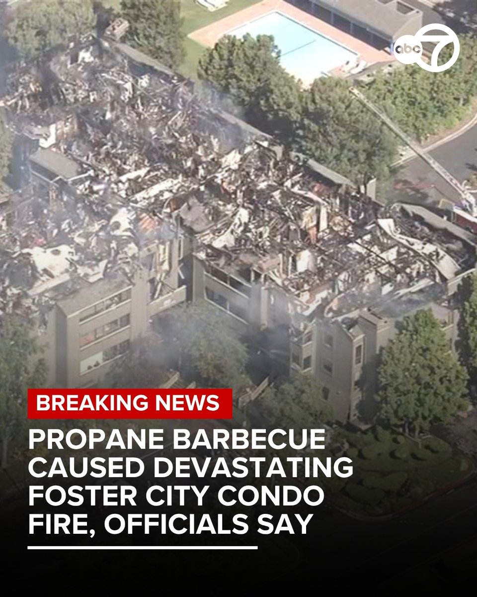 abc7newsbayarea's tweet photo. A propane barbecue on a first-floor exterior deck caused the massive fire that devastated a Foster City residential complex on Sunday, fire officials confirmed. https://t.co/64rtdL1Sui https://t.co/kj0wfyfDDU https://t.co/n925KIdokQ