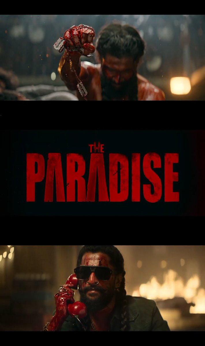CinePopSouth's tweet photo. #TheParadise teaser out now 🔥 #Nani screen presence and #Anirudh musical taking it to the big league 💥 @NameisNani @anirudhofficial https://t.co/QWIDm7Vorn