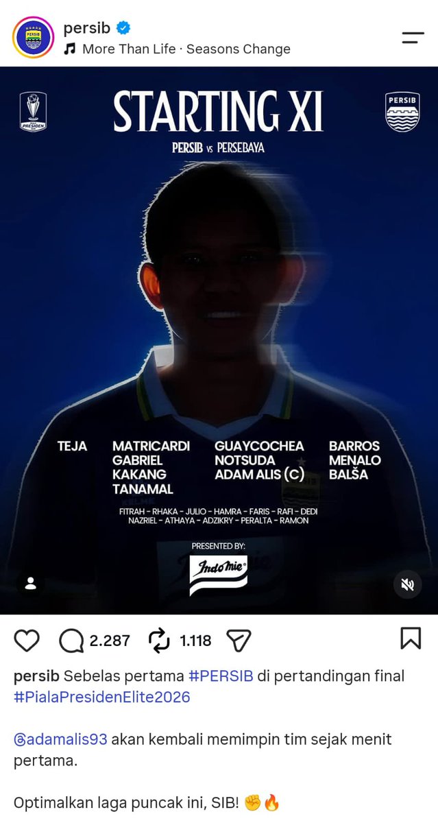 khongUanc's tweet photo. pertandingan sepakbola emang jadi hiburan yang seru buat masyarakat, terus pas Persib vs Persebaya jalan rasanya makin lengkap karena atmosfernya hidup dan kualitas permainannya juga asik buat diikutin lo . 
#FinalPialaPresiden2026 
https://t.co/WU854Dj3bW https://t.co/nRDEPH0ZX2