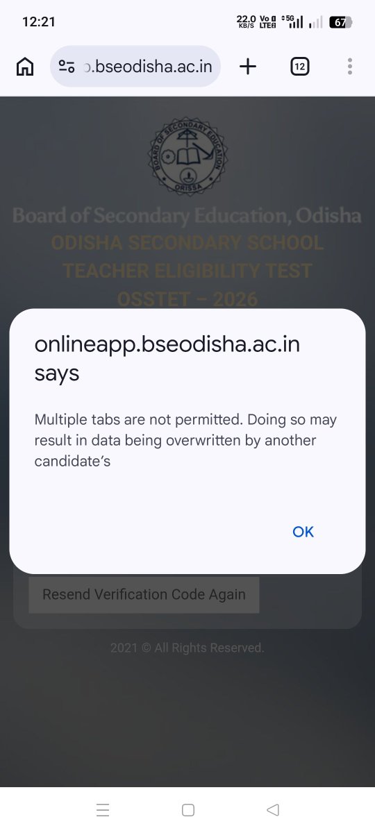 geo_env's tweet photo. During the time of applying OSSTET I'm facing this issue, so #bseodisha please take necessary action about this issue. @CMO_Odisha @NityanandaBJP https://t.co/oFVKKSN39n
