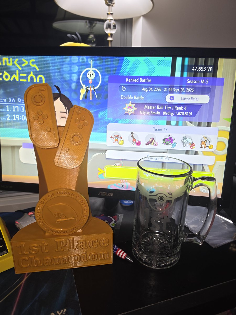 KaguyaFalls's tweet photo. Master Ball again with the team i used to win the Otakon VGC Pokémon Champions Event!

I absolutely adore Raichu Y and with Ninetales by its side I think it becomes one of the most dangerous megas in the format. 

Video coming soon! (Pls sub to my YouTube I'm so close to 500 pls) https://t.co/2yyNjCIUkC