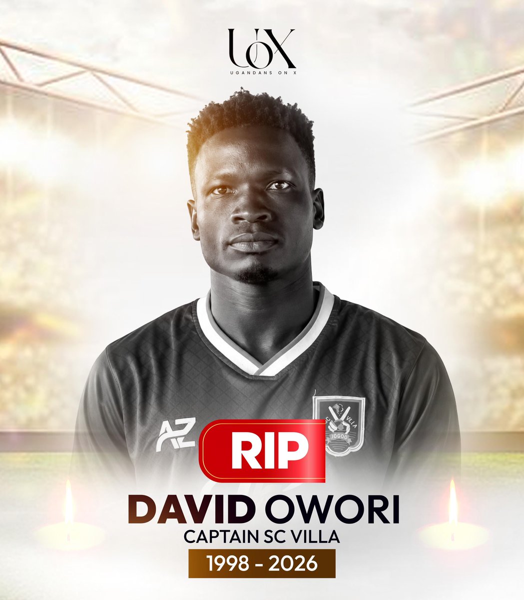 HEBobiwine's tweet photo. Moved by the passing of SC Villa captain David Owori, who succumbed to the injuries he sustained during a violent attack by armed thugs. My condolences go to his family, friends, teammates and the entire football fraternity. May his soul rest in eternal peace.

Disturbingly, David’s tragic death comes just a few weeks after the violent killing of rugby player Gongodyo by a mob. It is deeply alarming that citizens continue to lose their lives to violent crimes of this nature while the regime keeps boasting about having restored peace and security! David Owori’s life shouldn't have ended this way.