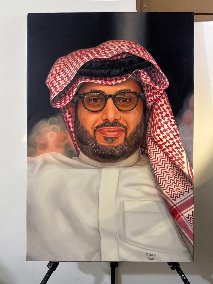 Gamalhaider's tweet photo. @Turki_alalshikh 
رسمة فنان مصري اسمه زكريا
 
بس أنا حبيتها جدا 

معالي المستشار 
تركي ال الشيخ https://t.co/8WXHIHKvpq